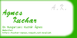 agnes kuchar business card