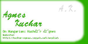 agnes kuchar business card